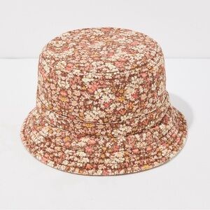 American Eagle Outfitters Reversible Floral Bucket Hat - Brown and Pink